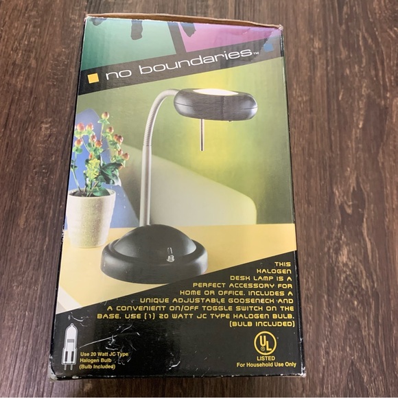 Rare Vintage No Boundaries Brand Halogen Desk Lamp **NIB** - Picture 2 of 2